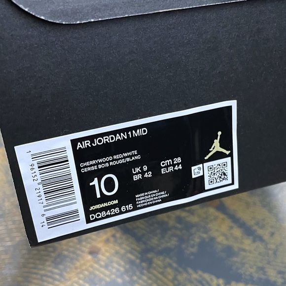 Nike Air Jordan 1 Mid Cherrywood DQ8426-615 10 Bordeaux - Picture 10 of 10